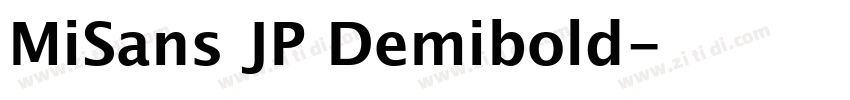 MiSans JP Demibold字体转换
